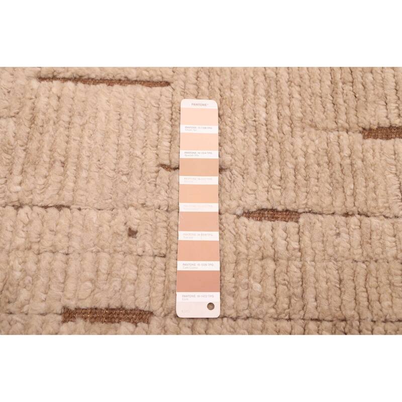 ECARPETGALLERY Hand-knotted Tangier Tan Wool Rug - 5'0 x 7'11