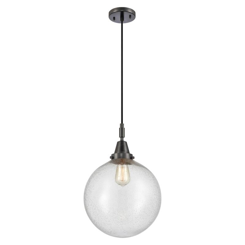 Innovations Lighting Downtown Urban - Caden Beacon - 1 Light 12" Cord Hung Mini Pendant - Seedy Shade/Matte Black