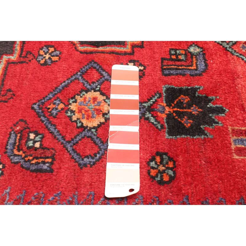 ECARPETGALLERY Hand-knotted Andelz Red Wool Rug - 4'6 x 8'1