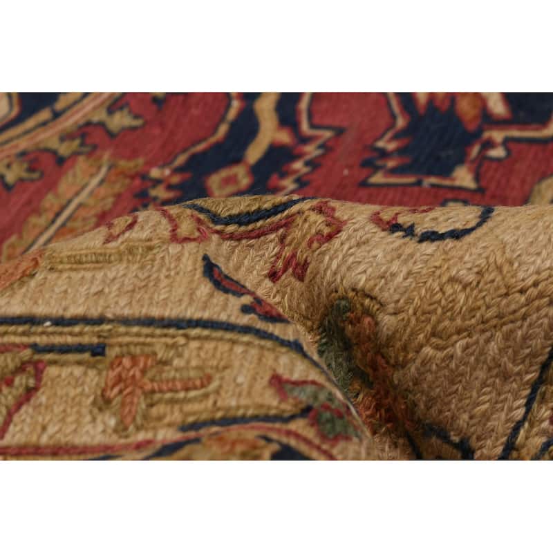 ECARPETGALLERY Flat-Weave Lahor Finest Beige Wool Tapestry Kilim - 6'0 x 8'4