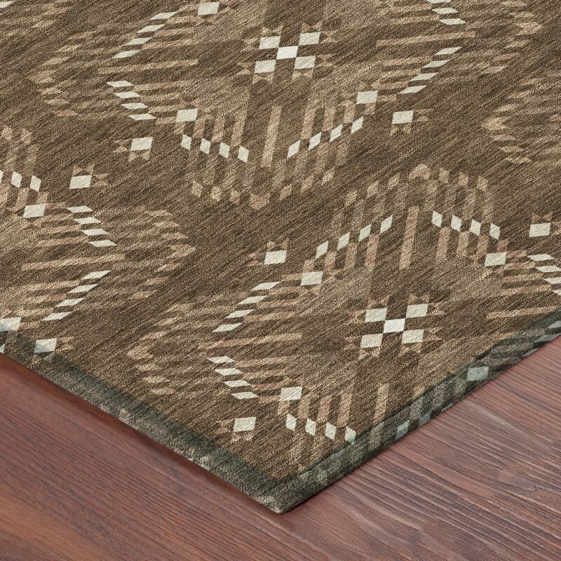 Machine Washable Indoor/ Outdoor Modern Frontenac Chantille Rug