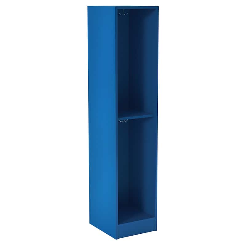 Tall Storage Locker - 16" Deep x 18" Wide x 72" High - Double Compartment - Home Organization