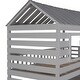 preview thumbnail 9 of 7, Twin over Twin House Bunk Bed with Slide & Storage Staircase, Grey