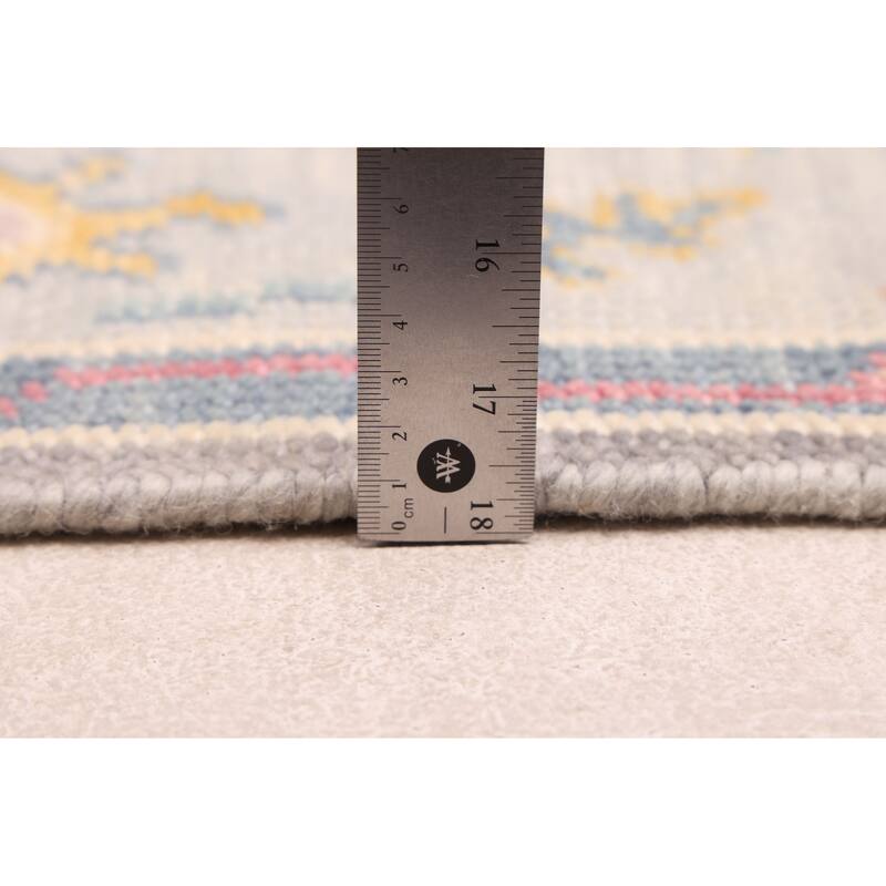 ECARPETGALLERY Hand-knotted Modern Oushak Dark Grey Wool Rug - 3'6 x 5'7