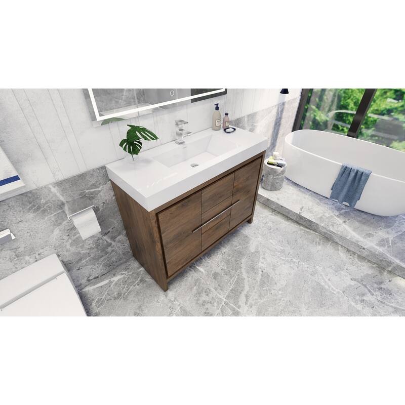 Dove 48'' Freestanding Vanity with Reinforced Acrylic Sink
