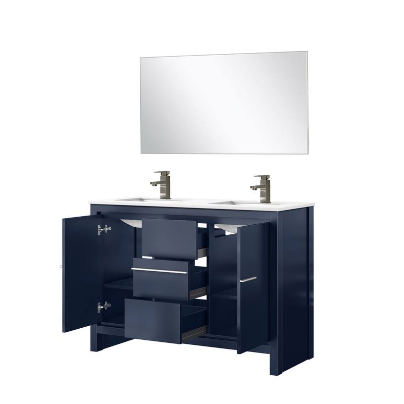 Lafarre Bath Vanity with Quartz Top, Sink, Mirror and Chrome Faucet