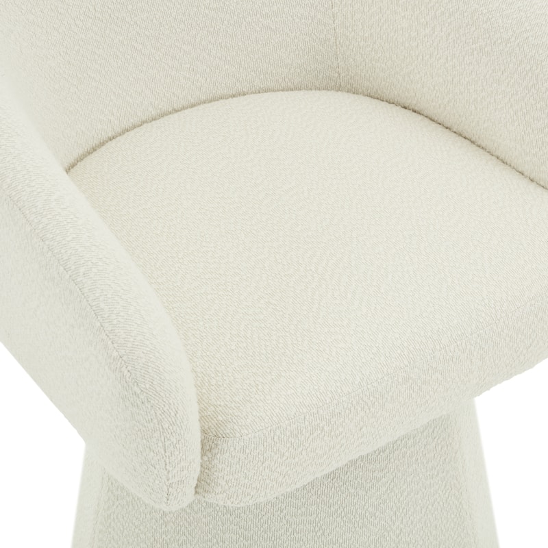 Narrow Upholstered Swivel Chair with Ergonomic Barrel Design, 360掳 Rotation Accent Chair Barrel Chair Sofa Chair