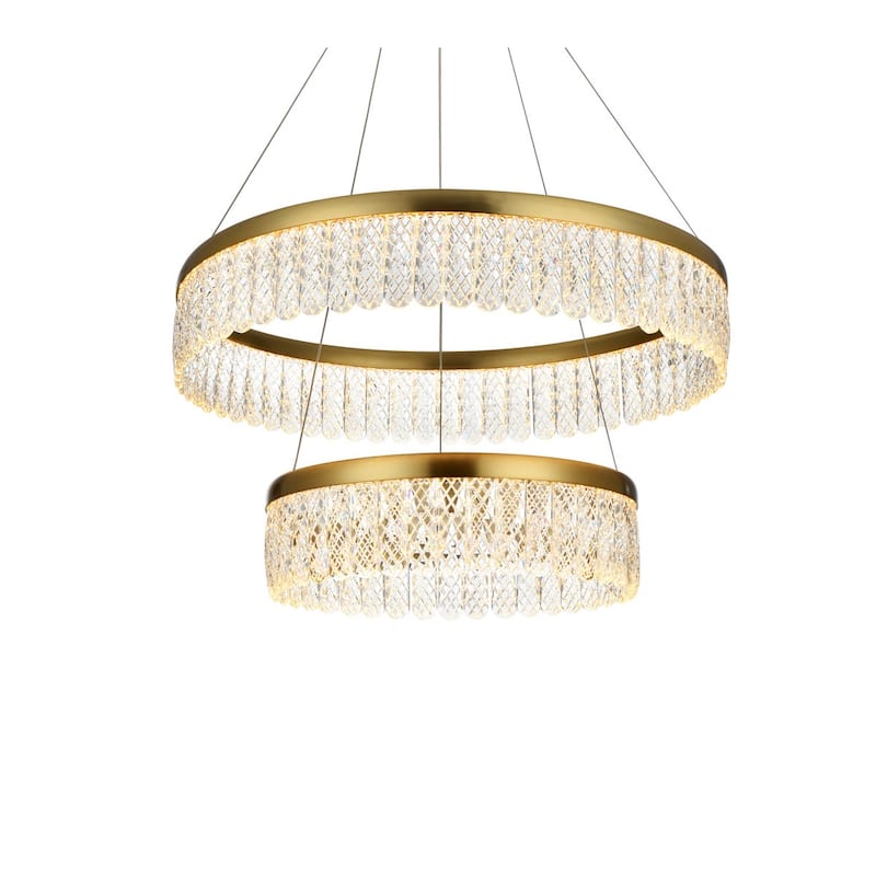 Elegant Lighting 2060G24 Rune 24" Wide LED Ring Chandelier - 3006