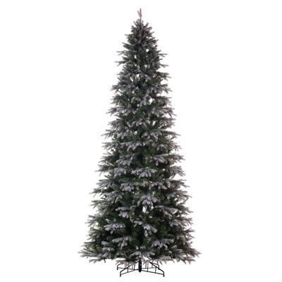 Vickerman 10' x 54" Frosted Douglas Fir Artificial Slim UnLit Christmas Tree. - 10' x 54"