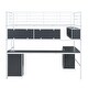 preview thumbnail 10 of 24, Full Metal Loft Kids Bed Frame with Bookcase & Desk, Durable Design, White