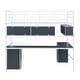 preview thumbnail 24 of 26, Minimalist Style Full Size Metal Loft Kids Bed with Bookcase,Desk,Ladder,Guardrail and Cabinet