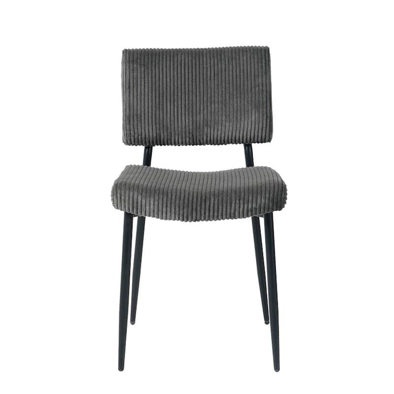 Fabric Seat Metal Frame Dining Chairs(set of 2)