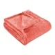 preview thumbnail 56 of 69, Superior Classic Solid Fleece Blanket Plush Medium Weight Throw - Coral