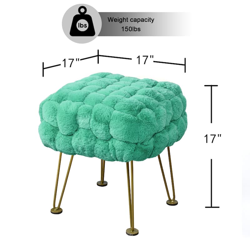 FoxFauxFur Pouf Stool