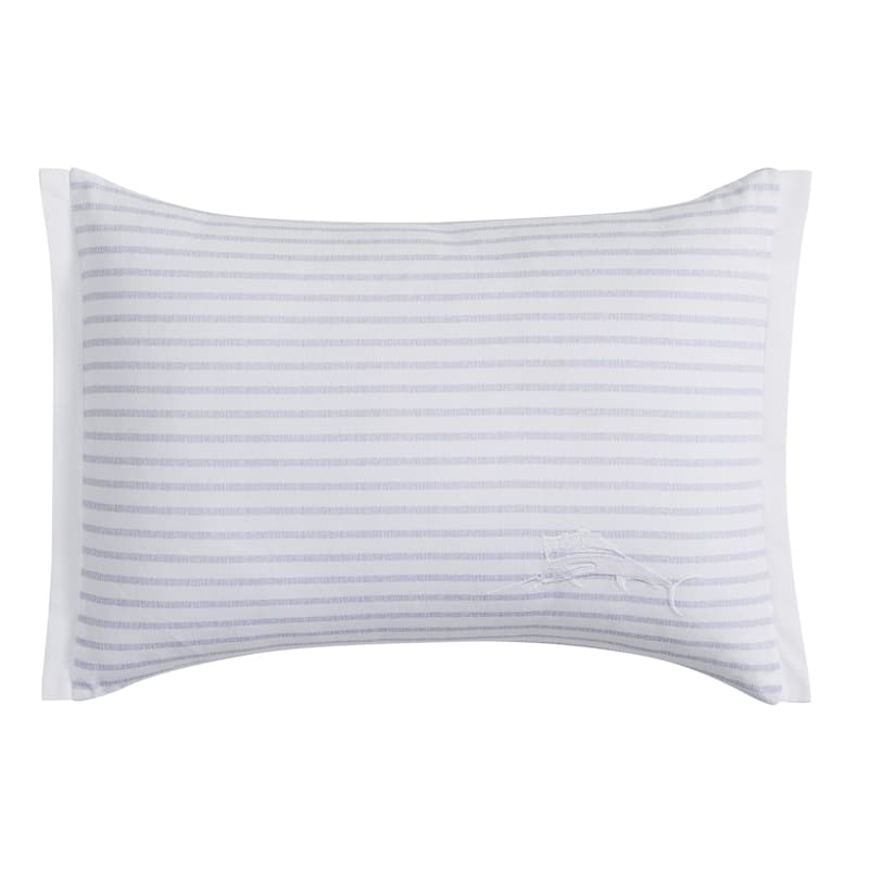 Tommy Bahama Orchid Bay Stripe Blue Throw Pillow