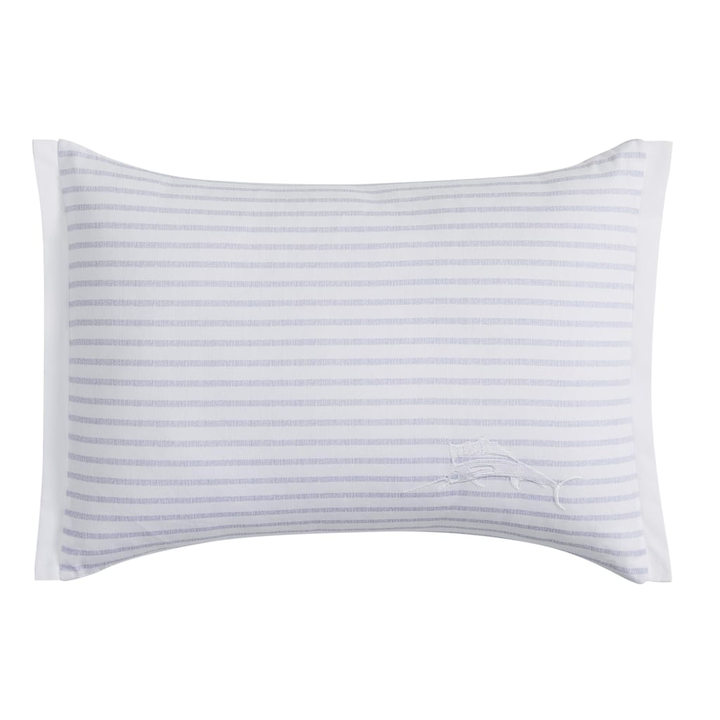 Tommy Bahama Orchid Bay Stripe Blue Throw Pillow