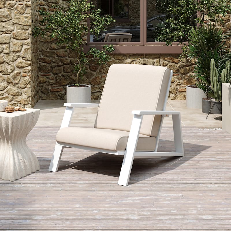 Paloma Acacia Wood Outdoor Club Chair with Cushion by Christopher Knight Home