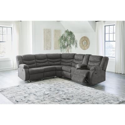 Signature Design by Ashley Partymate 2-Piece Reclining Sectional - 113"W x 99"D x 40"H