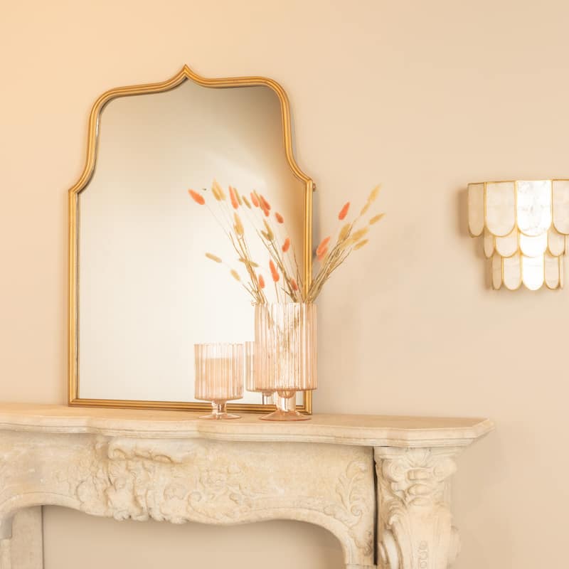 Arched Metal Framed Wall Mirror