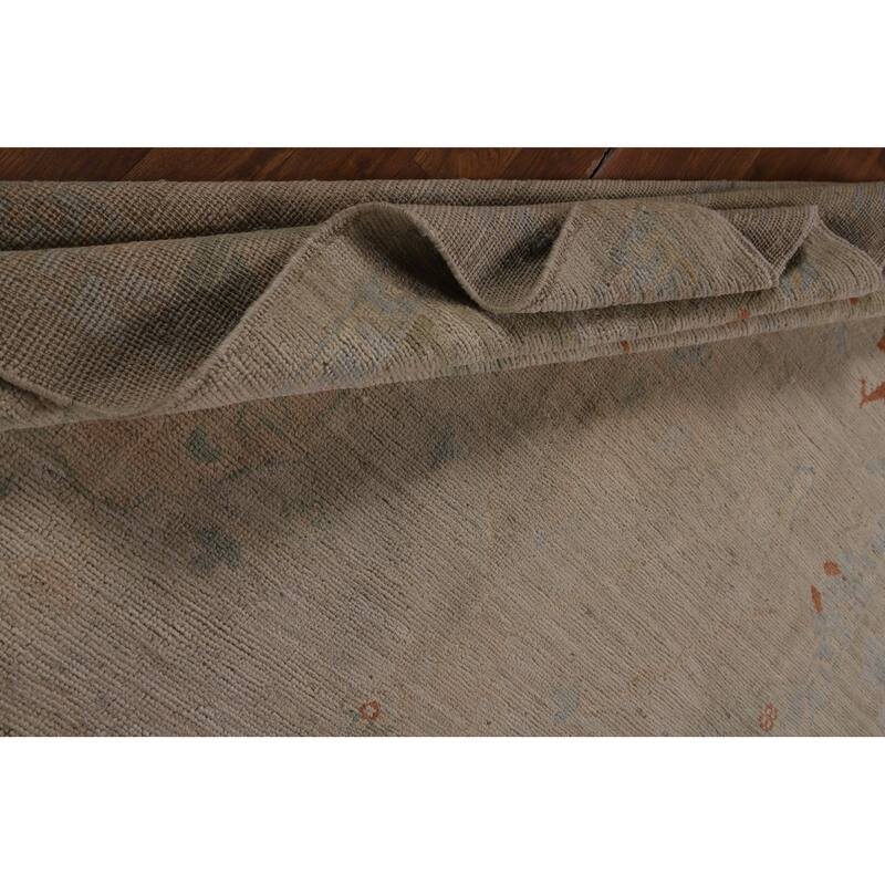 Vegetable Dye Oushak Oriental Area Rug Handmade Wool Carpet - 6'0"x 8'7"