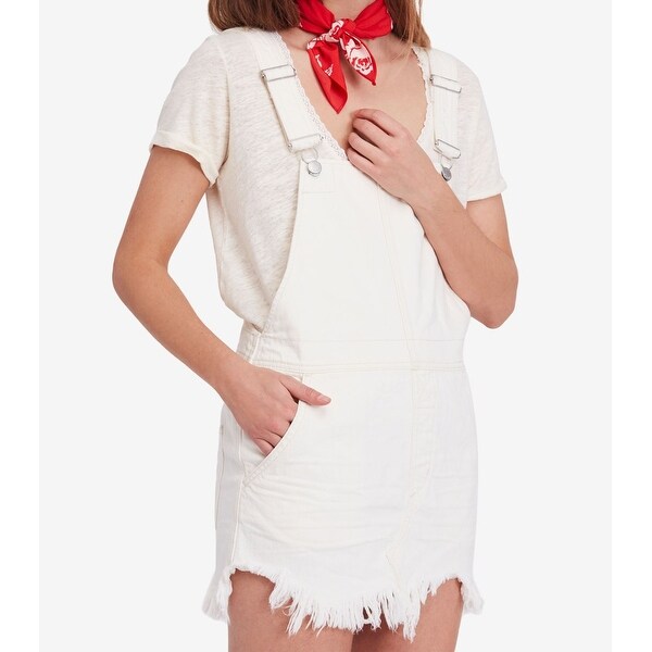 free people white overalls