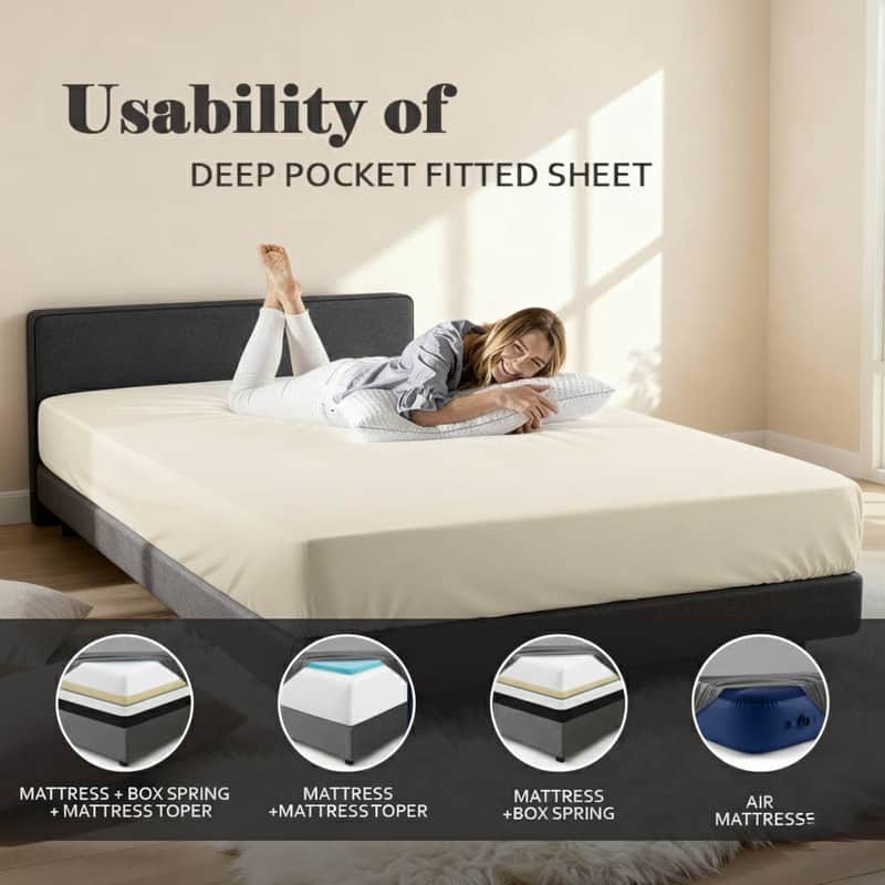 Superior Egyptian Cotton 1000 TC Deep Pocket Sheet Set