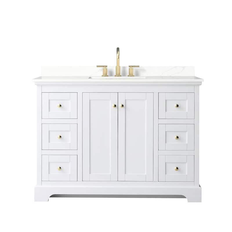 Wyndham Collection WCV232348S-QTZ-US3MXX Avery 48" Free Standing