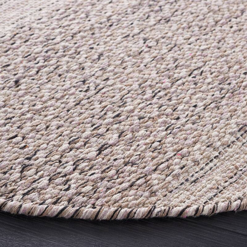 SAFAVIEH Handmade Montauk Pacuta Flatweave Cotton Fringe Rug - Ivory/Steel Grey - 2' 3" x 14'