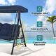 preview thumbnail 22 of 29, MCombo 3 Seat Patio Swings with Canopy, Adjustable Canopy Swing Sets for Backyard, Poolside, Balcony 4092