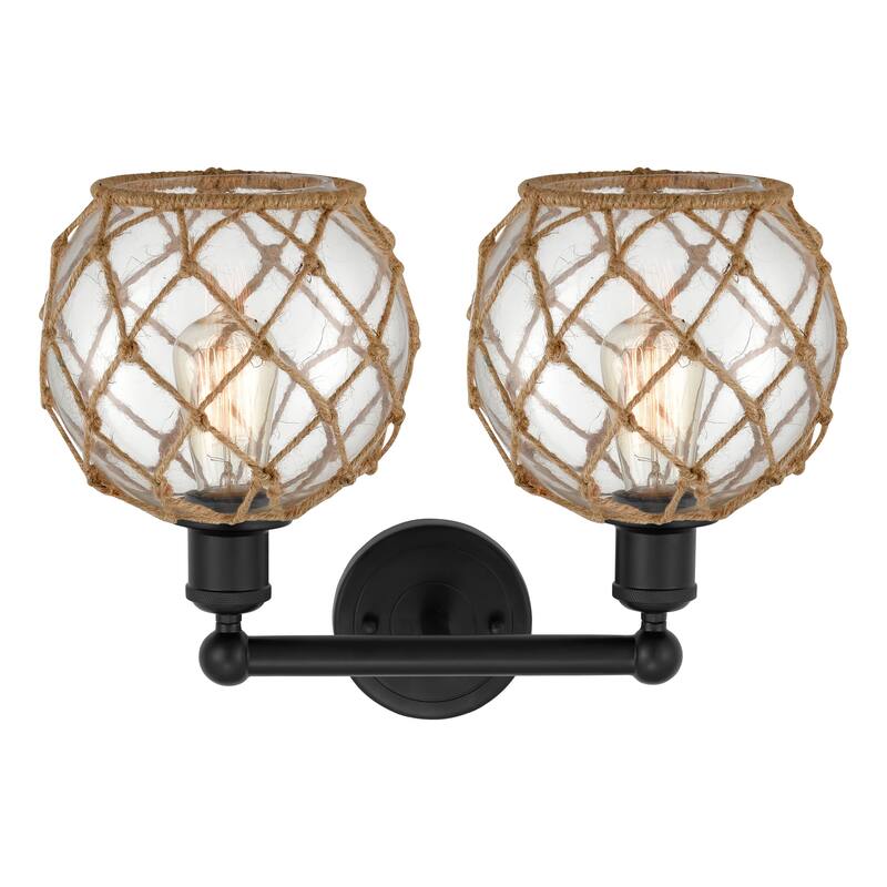 Innovations Lighting Endless Possibilities Edison - Farmhouse Rope - 2 Light 17" Bath Vanity Light