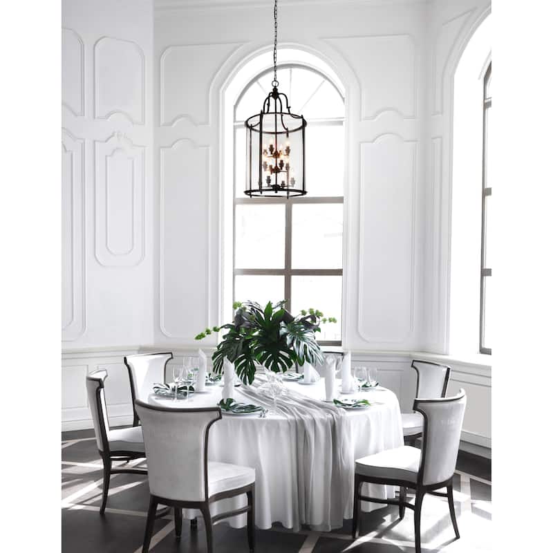 Desire 12 Light Drum Shade Chandelier With Oil Rubbed Bronze Finish - Oil Rubbed Bronze