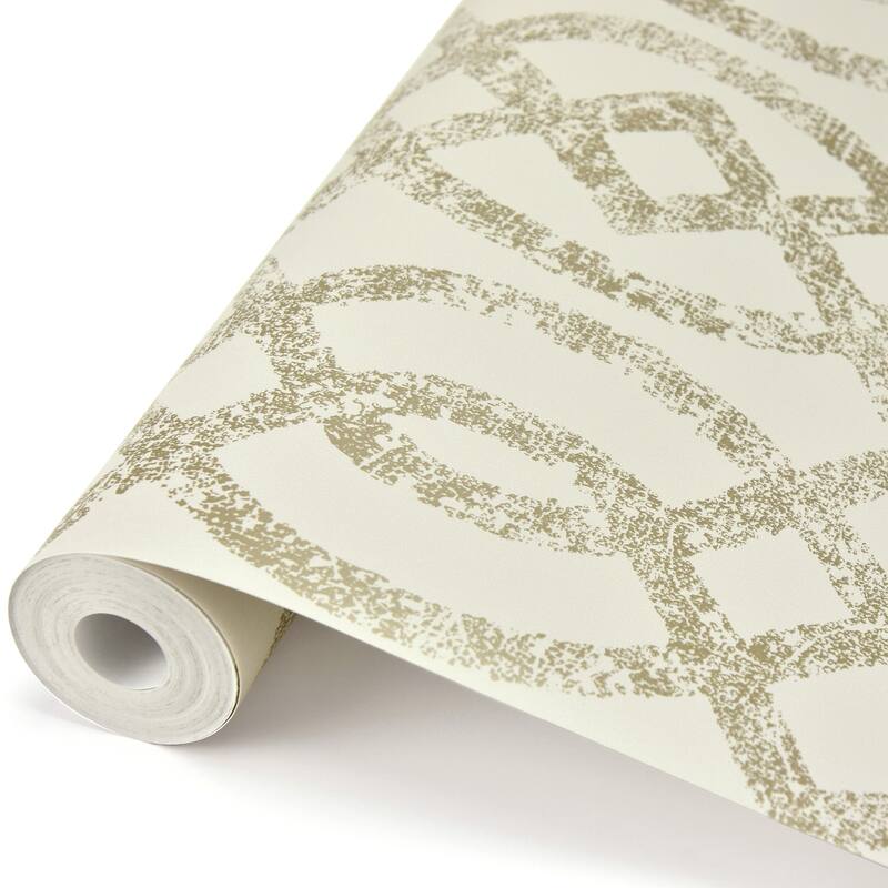 A-Street Prints Ethereal Bronze Trellis Wallpaper