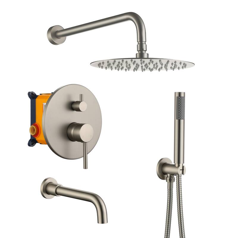 10-Inch Three-function Wall-mounted Round Shower Set