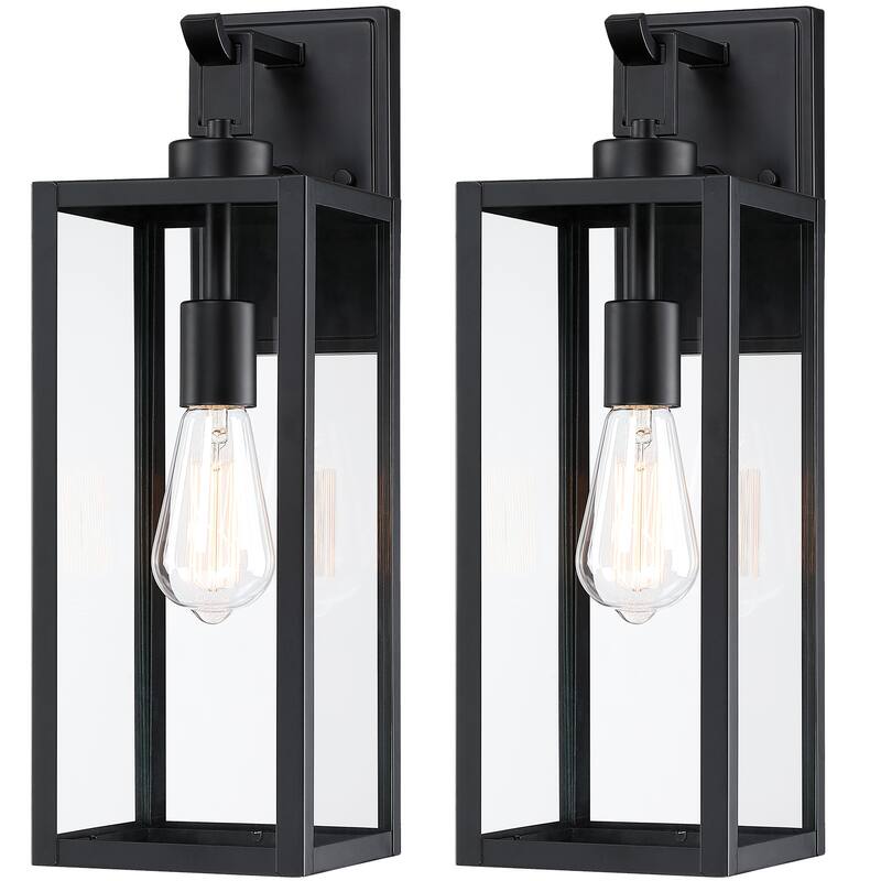 2Pack-1 Light Outdoor Wall Light - 5.9"x7.83"x17.99" - 5.9"x7.83"x17.99"