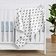 preview thumbnail 2 of 2, Black White Triangle Boy Baby Receiving Security Swaddle Blanket - Woodland Forest Tree for Bear Mountain Watercolor Collection