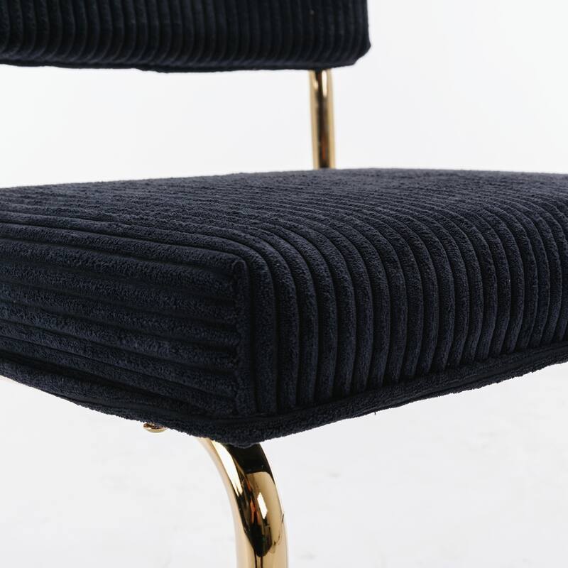 Set of 2 Modern Upholstered Accent Armless Tufted Dining Chairs