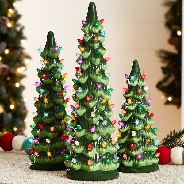 Ceramic tabletop christmas tree top