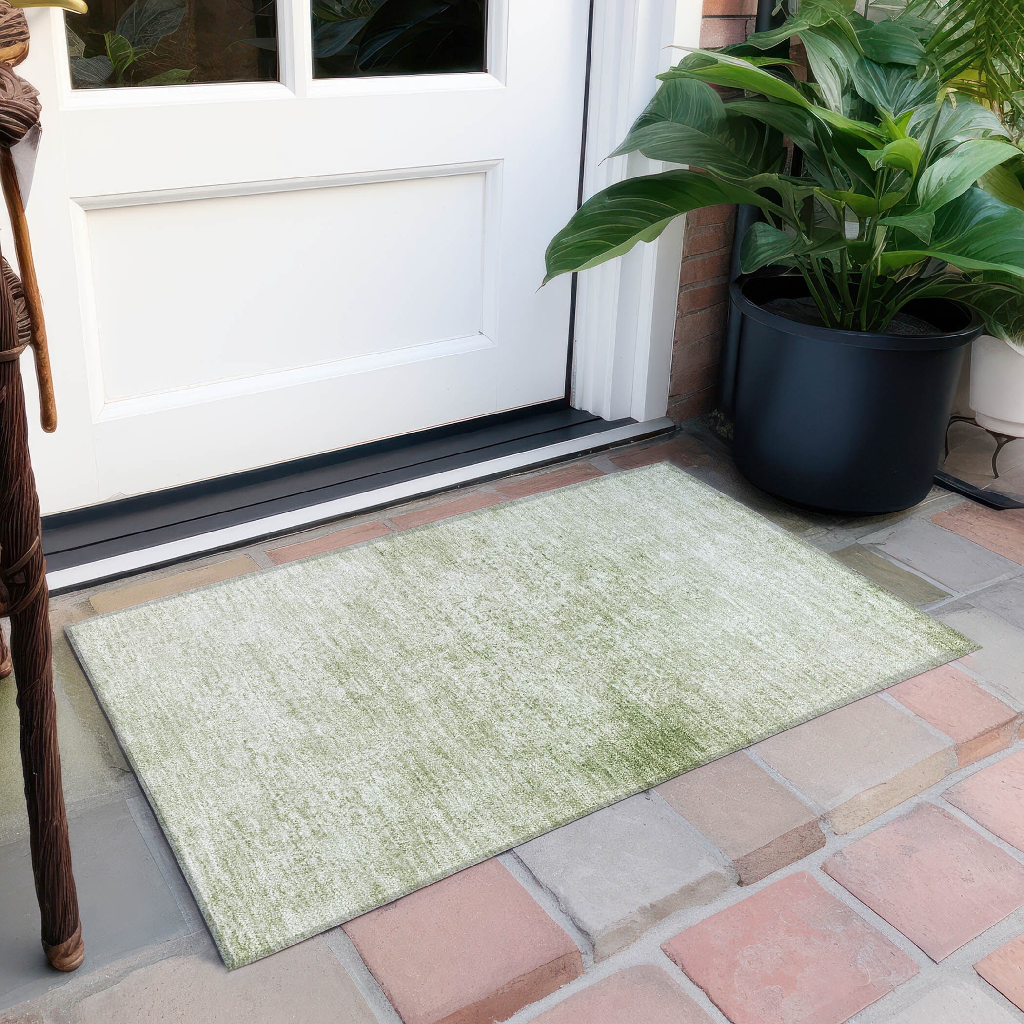 Machine Washable Indoor/ Outdoor Vintage Traditional Chantille Rug