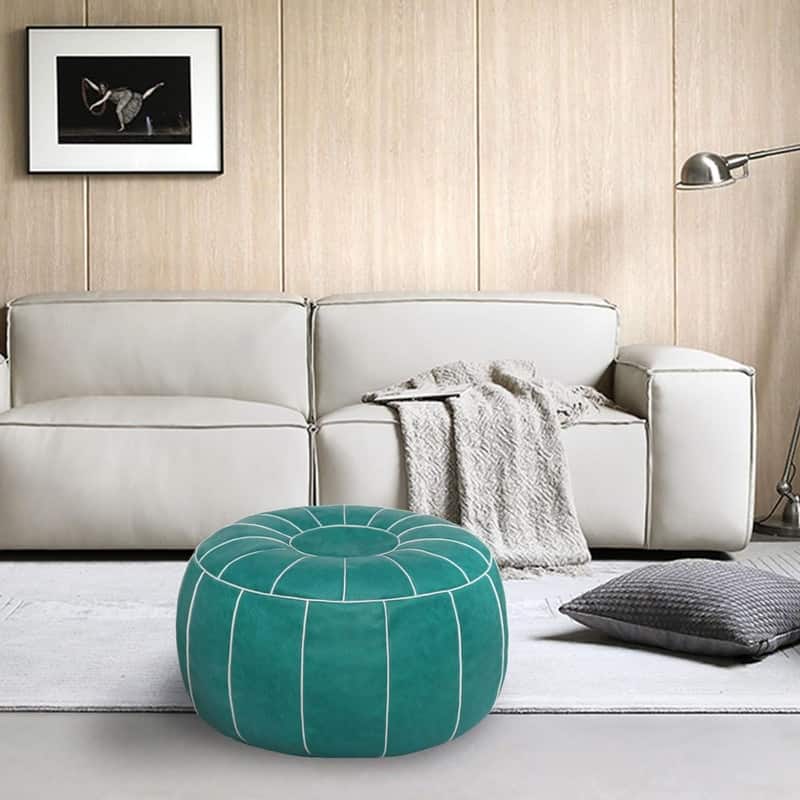 Handmade Round Pouf Foot Stool Ottoman
