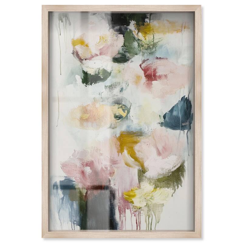 Dripping Colors I Shadowbox by Art Remedy - Natural - 24" x 36"