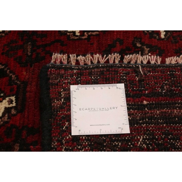 ECARPETGALLERY Hand-knotted Baluch Red Wool Rug - 3'8 x 5'9