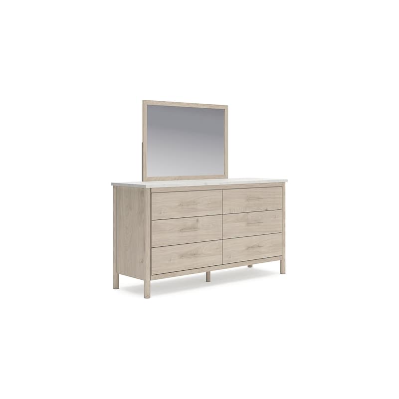 Signature Design by Ashley Cadmori Beige/White Dresser and Mirror