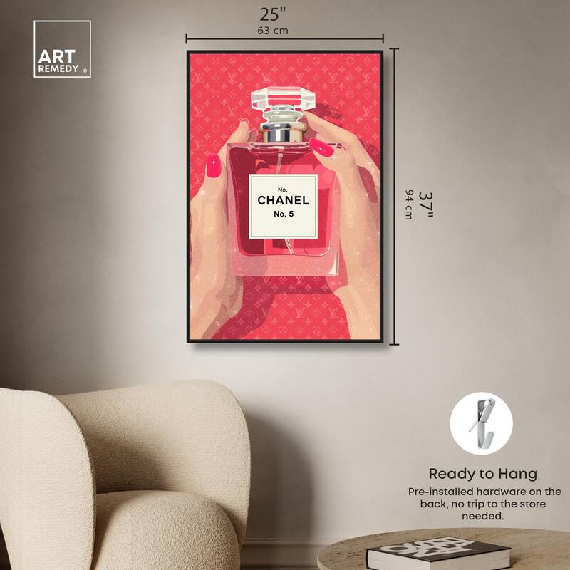 Perfume in Hands Canvas by Art Remedy