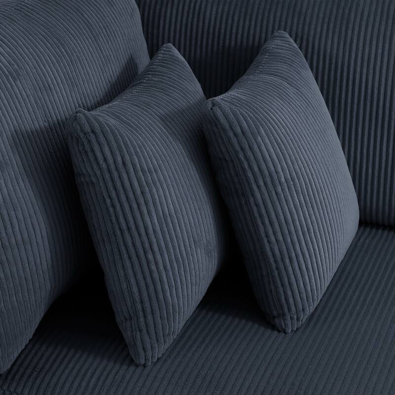 Corduroy Throw Pillow Striped Pillow for Couch Set of 2