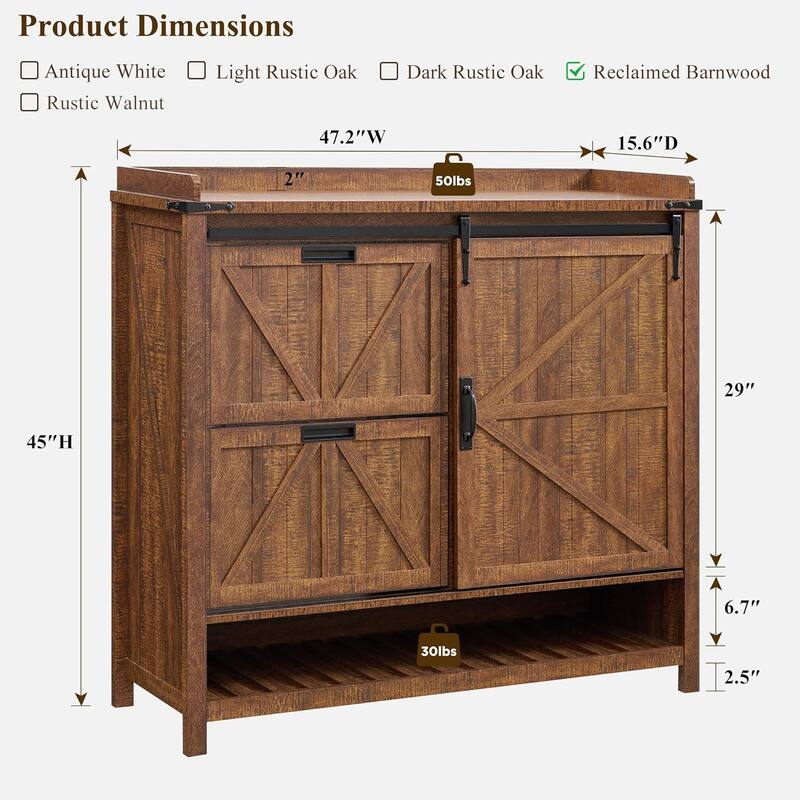 Farmhouse Shoe Storage Cabinet, Shoe Organizer, Shoe Rack Cabinet