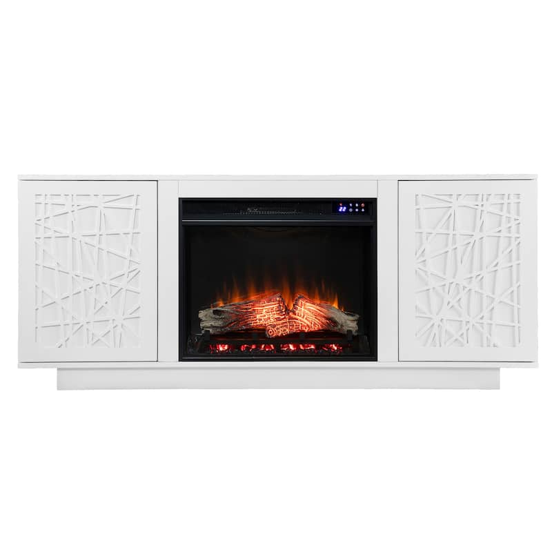 SEI Furniture Delauro Electric Media Fireplace w/ Storage