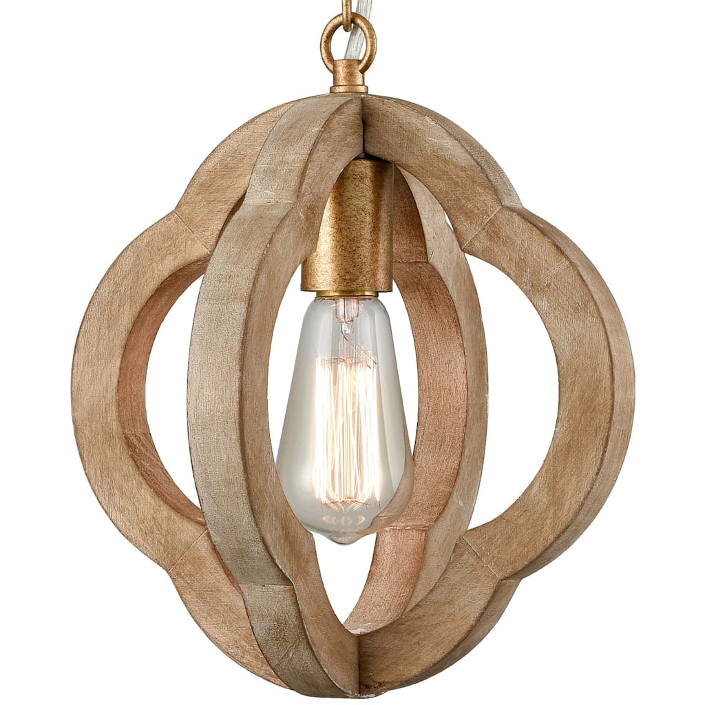 Potomac Farmhouse Solid-Wood Pendant Light Fixture , 1-Light