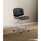 preview thumbnail 1 of 0, Office Chair in Black PU & Walnut