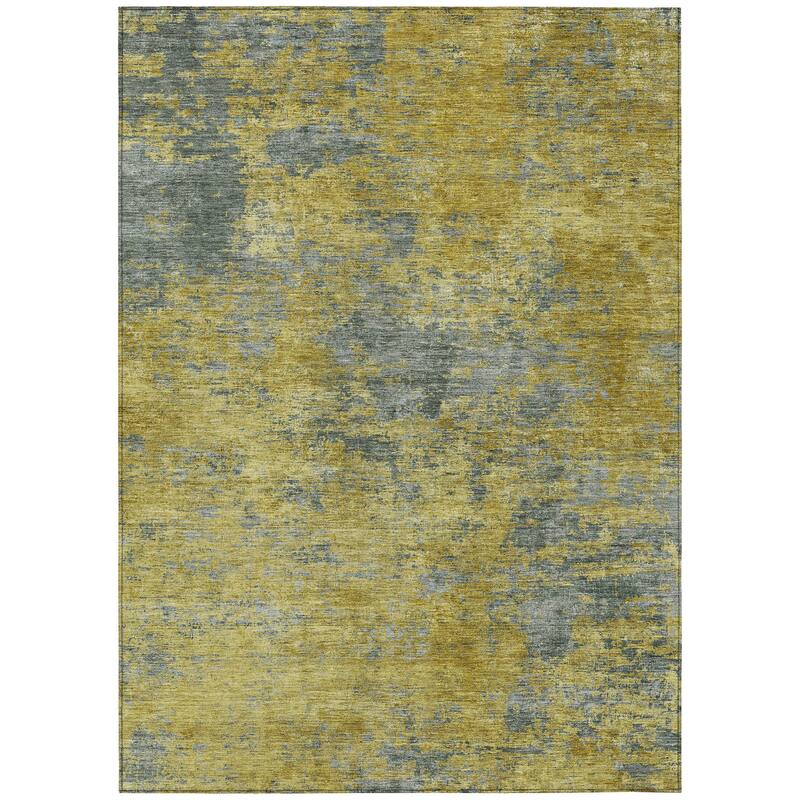 Machine Washable Indoor/ Outdoor Abstract Ombre Chantille Rug