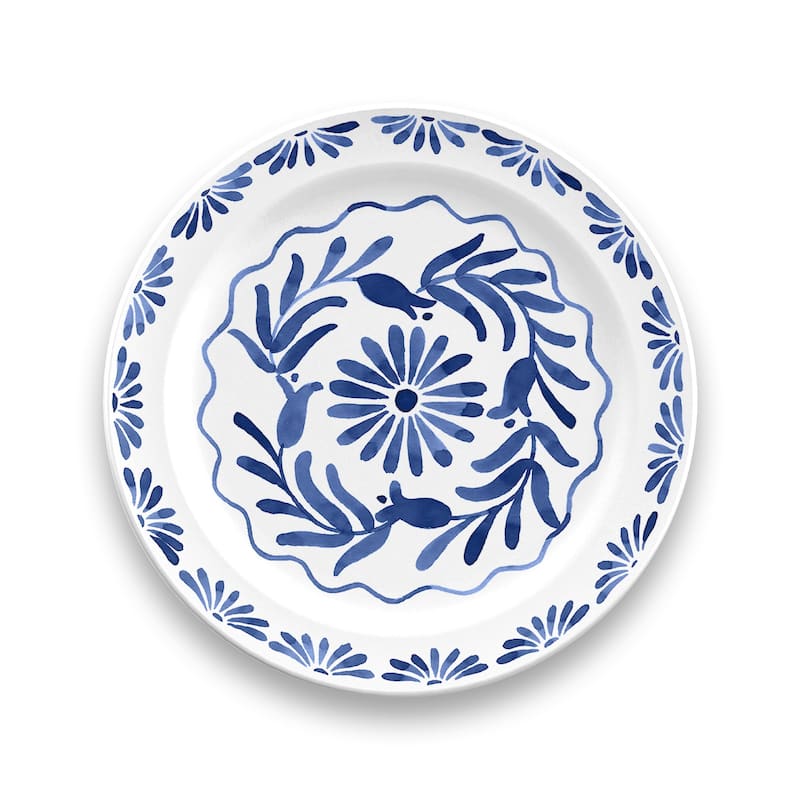 Abode Homewares Azul Melamine Salad Plate - Blue - 8.5" - Set of 6